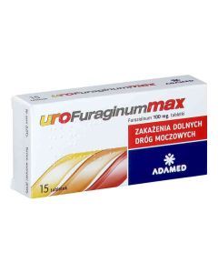 UroFuraginum Max, 100 mg, tabletki, 15 szt.