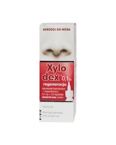 Xylodex 0.1% regeneracja, (0,1mg+5,0mg)/ dawka, aerozol do nosa, 10 ml