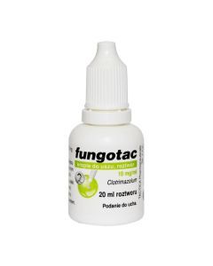 Fungotac, 10 mg/ml, krople do uszu, 20 ml