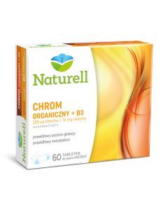 Naturell Chrom Organiczny + B3, tabletki do ssania, 60 szt.