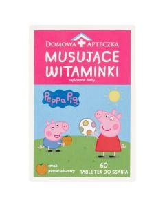 Domowa Apteczka Musujące Witaminki Świnka Peppa, tabletki do ssania, 60 szt.
