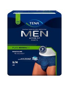 TENA Men Pants Plus OTC Edition, majtki chłonne, rozmiar M, 9 szt.
