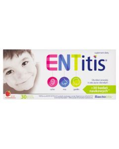 ENTitis, pastylki do ssania, smak truskawkowy, 30 szt.