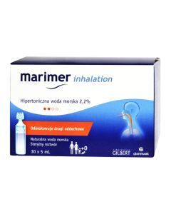 Marimer Inhalation, hipertoniczna woda morska, 5 ml, 30 ampułek