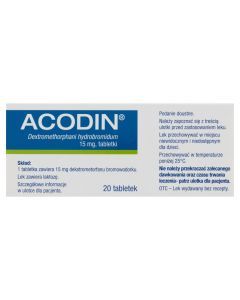 Acodin, 15 mg, tabletki, 20 szt.