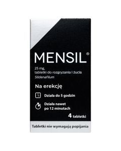 Mensil, 25 mg, tabletki do rozgryzania, żucia, 4 szt.