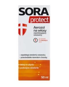 Sora Protect, aerozol na włosy zapobiegający wszawicy, 50 ml