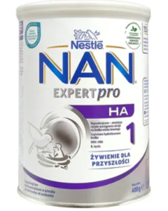 Nestle Nan Expertpro HA 1, mleko początkowe, dla niemowląt od urodzenia, 400 g