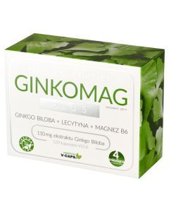 Ginkomag Plus, kapsułki wegańskie, 120 szt.