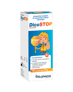 Dicostop, płyn doustny, 10 saszetek po 15 g