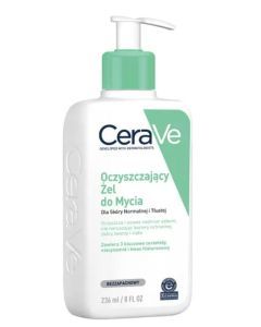 CeraVe, oczyszczający żel do mycia z ceramidami dla skóry normalnej i tłustej, 236 ml