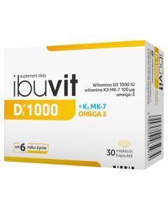 Ibuvit D3 1000+K2 MK-7 Omega 3, kapsułki, 30 szt.