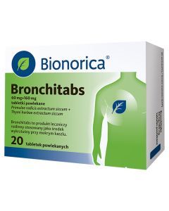 Bronchitabs, 60 mg + 160 mg, tabletki powlekane, 20 szt.