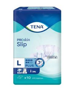 TENA Slip ProSkin Plus OTC Edition, pieluchomajtki, rozmiar L, 10 szt.