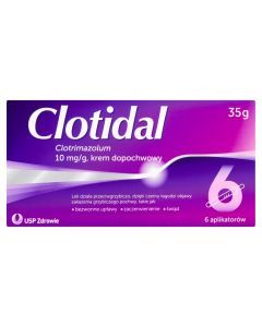 Clotidal, 10 mg/g, krem dopochwowy, 35 g + 6 aplikatorów