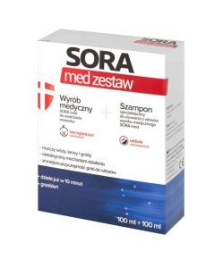 Zestaw Sora Med, płyn 100 ml + szampon 100 ml