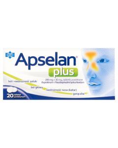 Apselan Plus, 200 mg + 30 mg, tabletki powlekane, 20 szt.