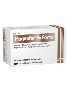 Magnefar B6 Forte, tabletki powlekane, 60 szt.