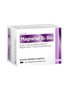 Magnefar B6 Bio, tabletki powlekane, 50 szt.