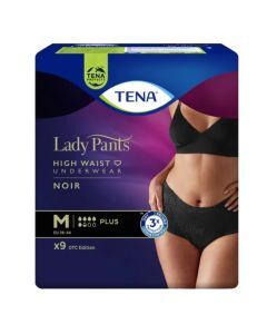 Majtki chłonne TENA Lady Pants Plus Noir OTC Edition, rozmiar M, 9 szt.