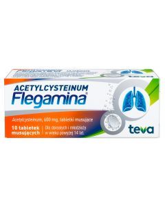 Acetylcysteinum Flegamina, 600 mg, tabletki musujące, 10 szt.