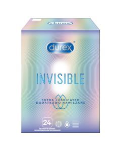 Durex Invisible, prezer, dodatkowo nawilzana, 24 szt