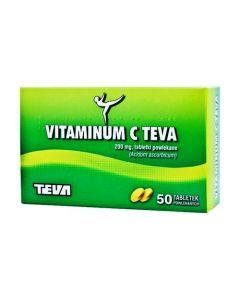 Vitaminum C Teva, 200 mg, tabletki powlekane, 50 szt.