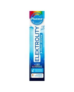Plusssz Elektrolity + 100% Multiwitamina, tabletki musujące, 24 szt.