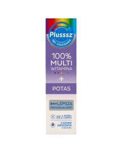 Plusssz 100% Multiwitamina + Potas, tabletki musujące, 20 szt.