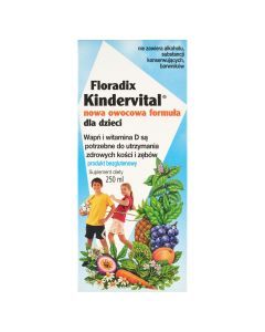 Salus Floradix Kindervital, Nowa Owocowa Formuła, płyn, 250 ml