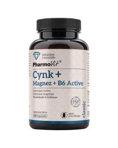 Pharmovit Classic, cynk + magnez + B6 active 83,38 g, kapsułki, 120 szt.