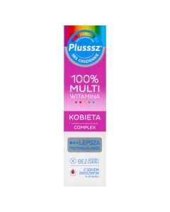 Plusssz 100% Multiwitamina Kobieta Complex, tabletki musujące, 20 szt.
