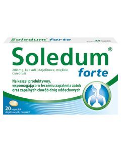 Soledum forte, 200 mg, kapsułki dojelitowe miękkie, 20 szt.