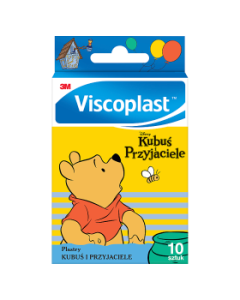 Viscoplast, Plastry Kubuś i Przyjaciele dekorowane plastry dla dzieci, 72 mm x 25 mm, 10 szt.