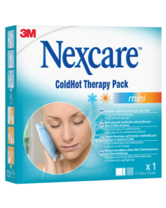 Nexcare ColdHot Therapy Pack Mini, zimno-ciepły okład żelowy wielokrotnego użytku, 11 cm x 12 cm, 1 szt.