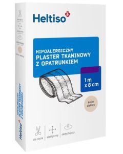 Heltiso, plast.,tkaninowy,z opatr.,1m x 6cm, 1 szt