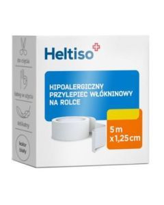 Heltiso, przylep., wlokninowy,5m x 1,25cm, 1 szt (rolka)