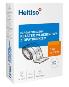 Heltiso plaster włókninowy z opatrunkiem 1m x 6cm