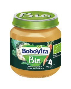 BoboVita Bio, marchewka z kalafiorkiem, 4 m+, 125 g