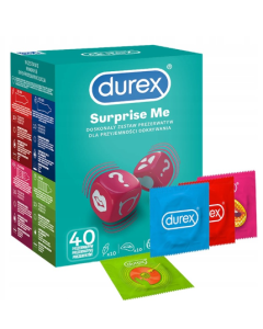 Durex Surprise Me, prezerwatywy, 40 szt.