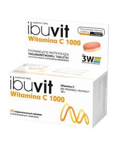Ibuvit Witamina C 1000, tabletki trójwarstwowe, 30 szt.
