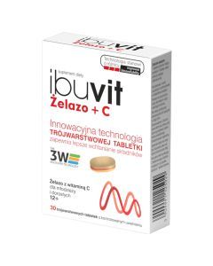 Ibuvit Żelazo + C, tabletki trójwarstwowe, 30 szt.