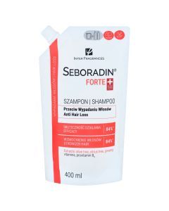 Seboradin Forte, szampon przeciw wypadaniu włosów, refill, 400 ml