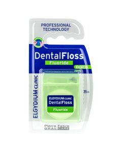 Elgydium Clinic, nić dentystyczna z fluorem, orzeźwiająca mięta, 35 m