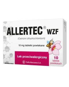 Allertec WZF, 10 mg, tabletki powlekane, 10 szt.