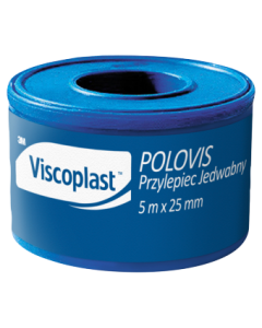 Viscoplast Polovis, przylepiec jedwabny, 5 m x 25 mm, 1 rolka