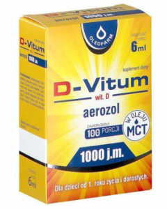 D-Vitum witamina D 1000 j.m., aerozol, 6 ml