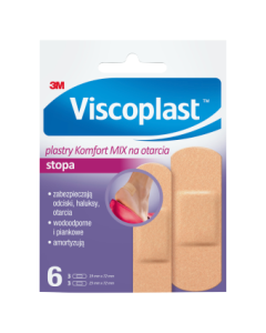 Viscoplast Komfort Mix na otarcia, plastry na stopę, 72 mm x 25 mm, 6 szt.