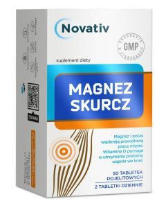 Novativ Magnez Skurcz, tabletki dojelitowe, 50 sztuk