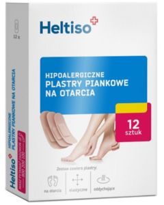 Heltiso, plast.,hipoalergiczne,piankowe,na otarcia, 12szt